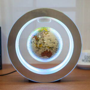 Magnetic Levitating LED Globe – Floating World Map Light with 360° Rotation & Anti-Gravity Design