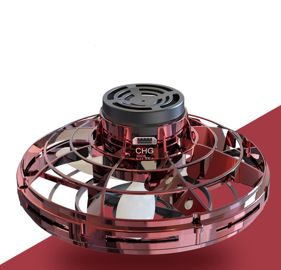 Rechargeable Mini Flying Spinner Drone – LED UFO Fingertip Gyro Toy for Kids & Stress Relief – Image 10