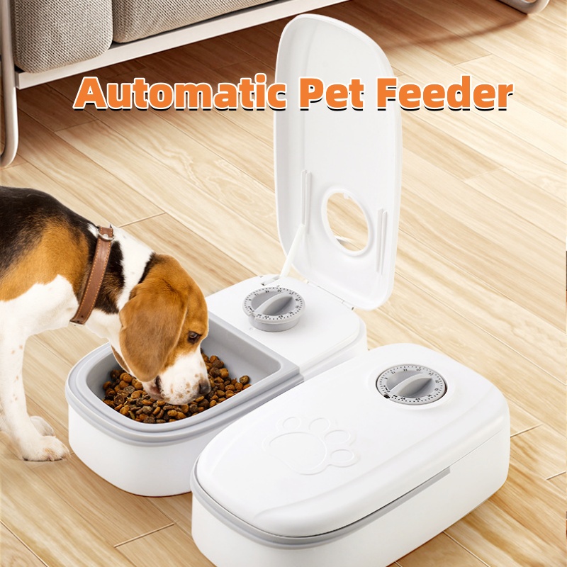 Automatic Pet Feeder – Smart Food Dispenser for Cats & Dogs with Stainless Steel Bowl